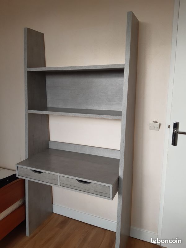 Bureau Étagère Grise (image 6)