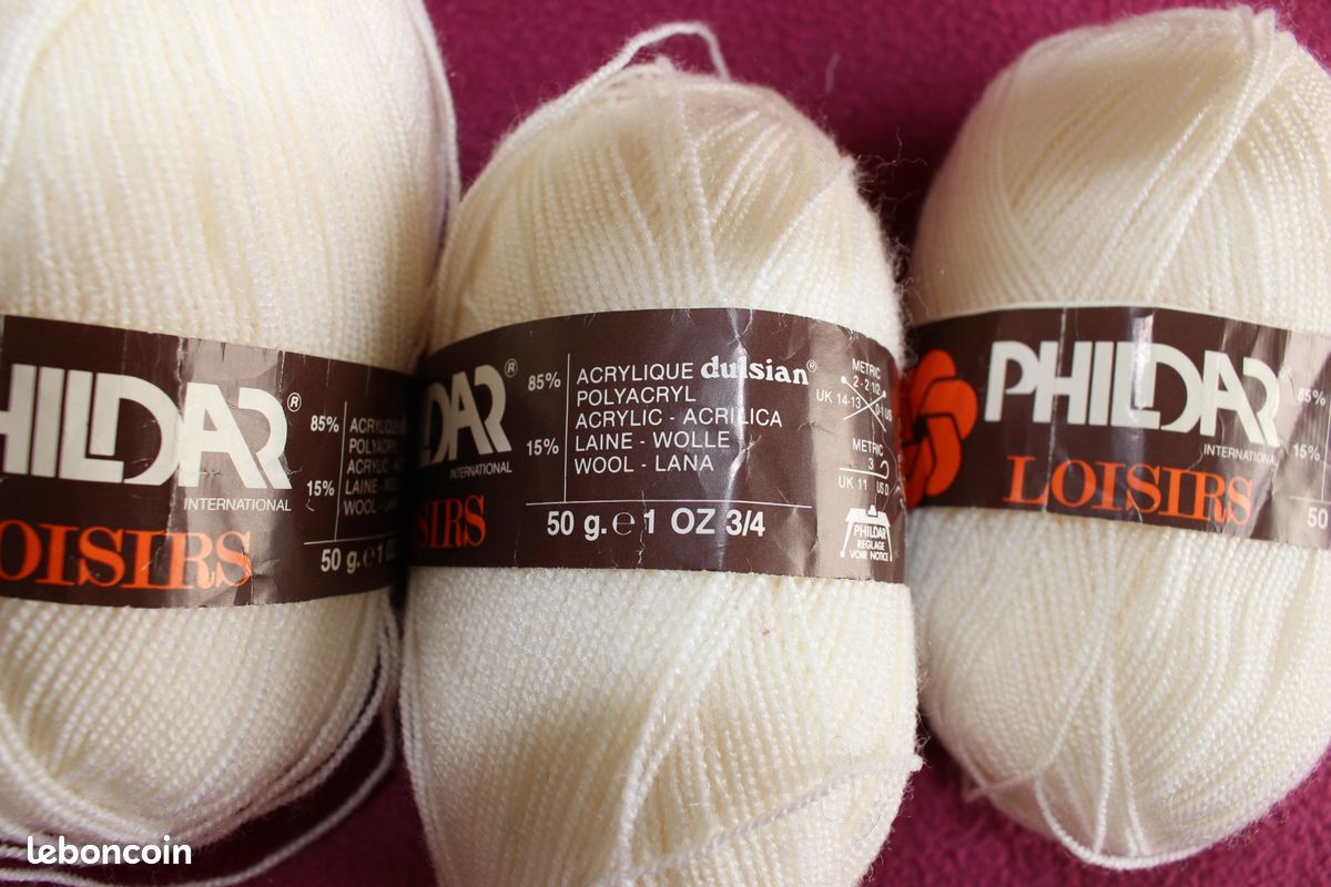 Laine Phildar Falbalas 100 | Lot De 2 Pelotes 40g | Mohair Et Acrylique | Occasion Vert