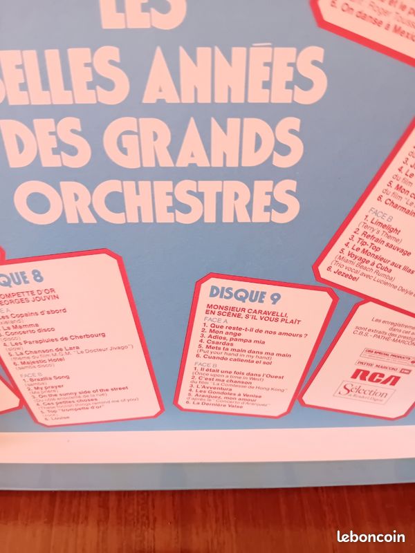 Coffret 9 vinyles 33 tours les belles années des grands Orchestres (image 6)