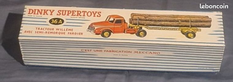 Dinky Supertoys N°36A Willème Remorque Fardier - Boîte Meccano France 1960