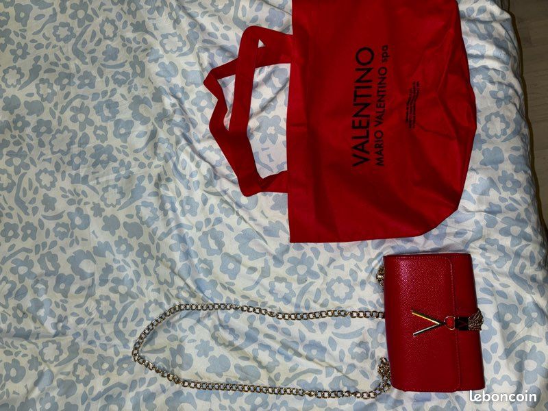 Handbag Sac Valentino Rouge Velour Sac A Main Femme Valentino Bags