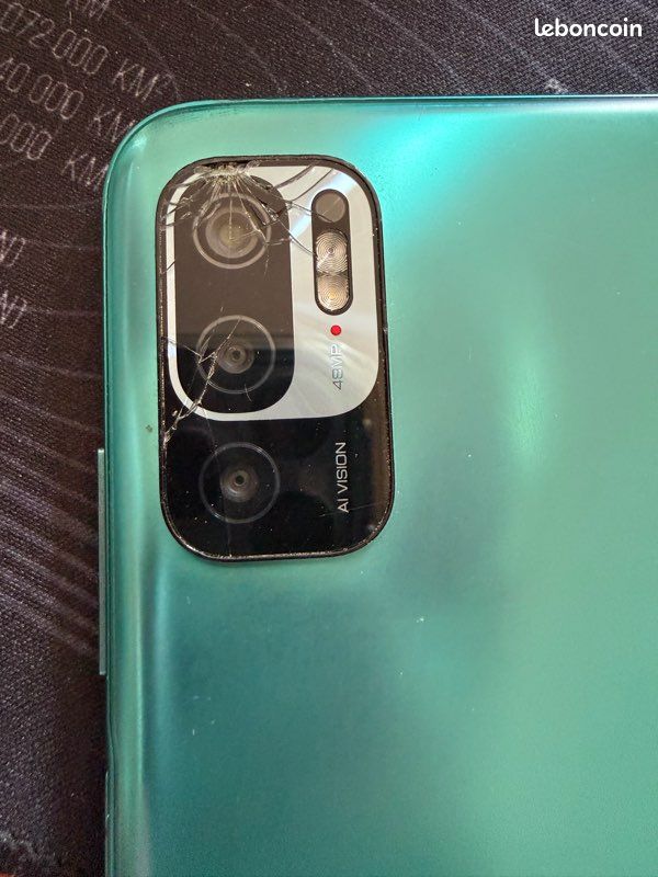 Xiaomi Redmi Note 10 5G - 4Go de RAM - 128 Go de Stockage - Bleu - Vendu sans chargeur ni câble USB-C - vitre appareil photo fissuré (image 3)