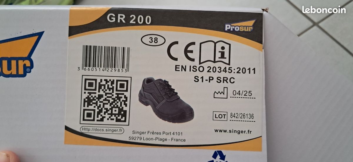 Chaussure de sécurité 38 (image 3)