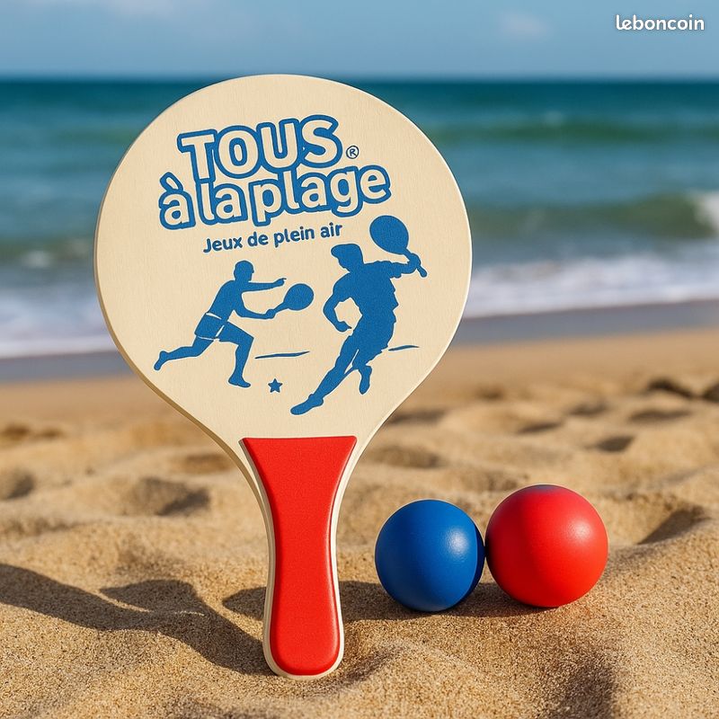 Set De 2 Raquettes Beach Tennis Opia - Légères, Résistantes, Avec Balle Souple - Idéal Plage, Jardin, Famille