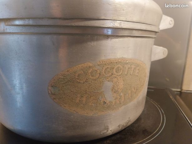 ANCIENNE COCOTTE MINUTE ovale  cocotte moderne, années 40-50, en alu EUR 55,00 - FR