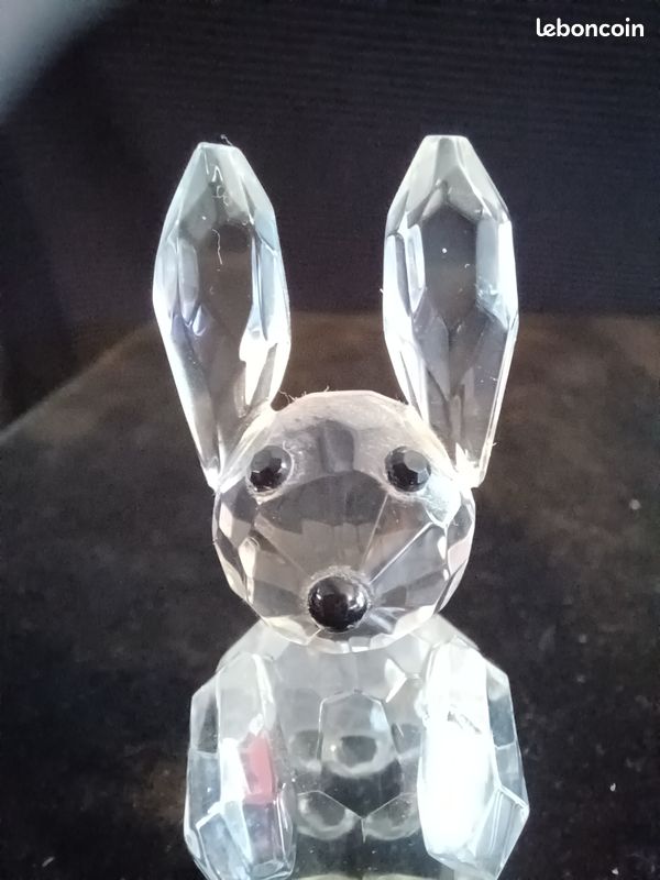Bibelot lapin en verre taillé (image 7)