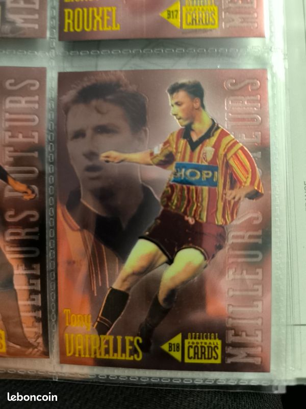 carte postale Autocollant - PANINI - RC LENS FOOTBALL 1977 - Didier SIX