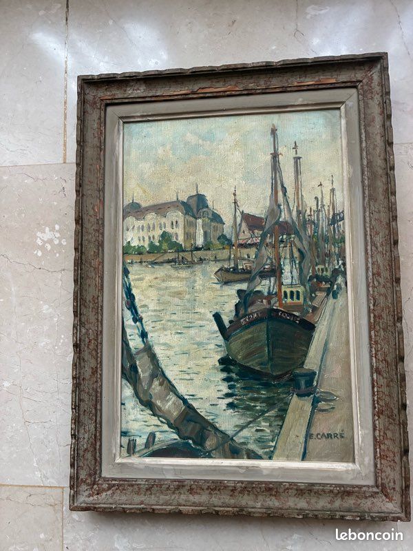 TABLEAU ANCIEN AQUARELLE Sud de la France bord de mer signé F Ferrier EUR 60,00 - FR