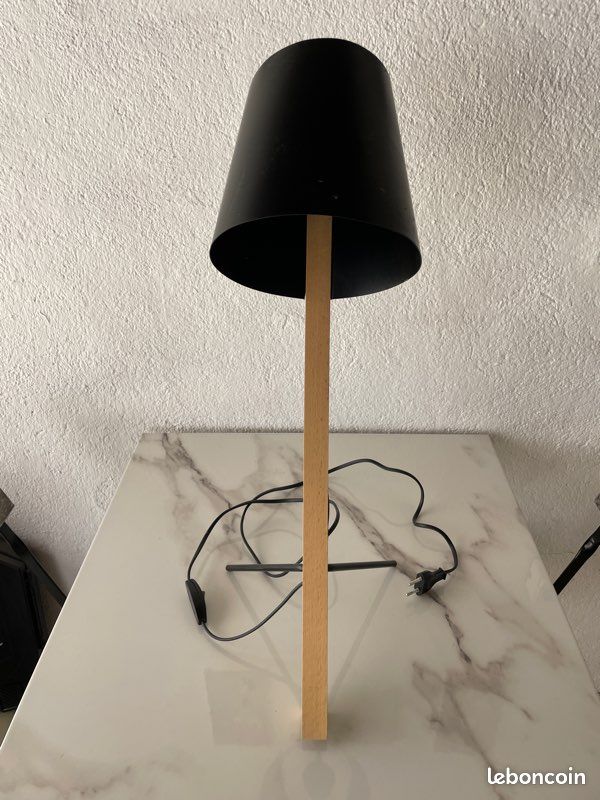 Lampe bois metal (image 1)