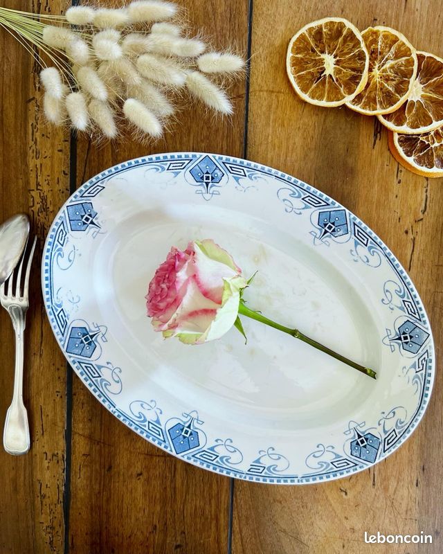 Ravissant plat de service vintage - Germaine Sarreguemines (image 1)