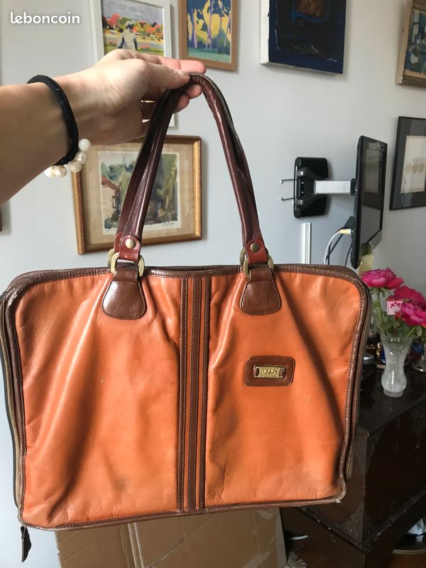 Cartable sacoche en cuir Vintage (image 2)