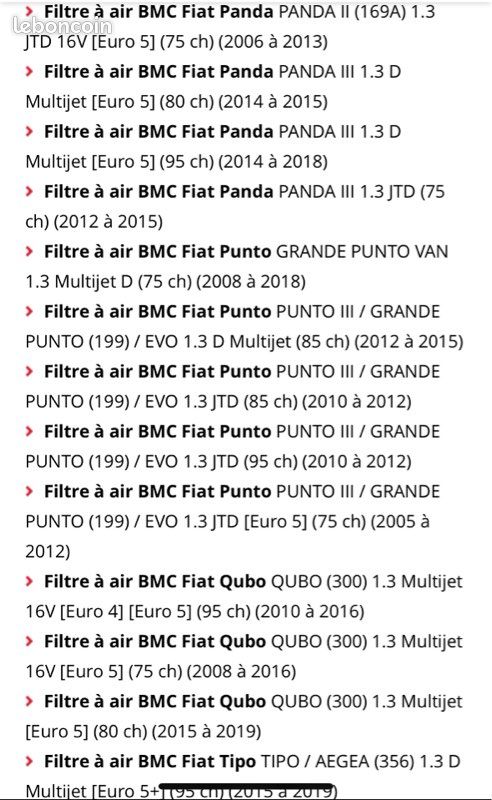 Filtre à air sport BMC réf:fb616/20 (image 2)