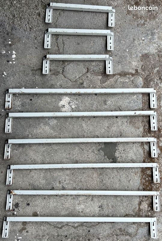 Lot de 29 barres montants métalliques pour montage rapide d'étagères avec de la cornière (image 2)