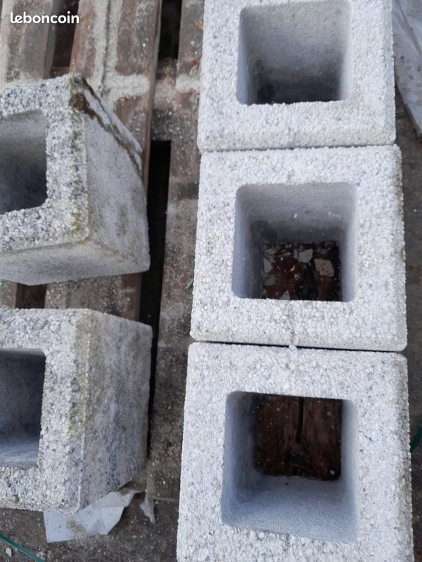 élément de mur / talus / pilier béton GOMERA alpin gris 20x20x20 NEUF (image 3)