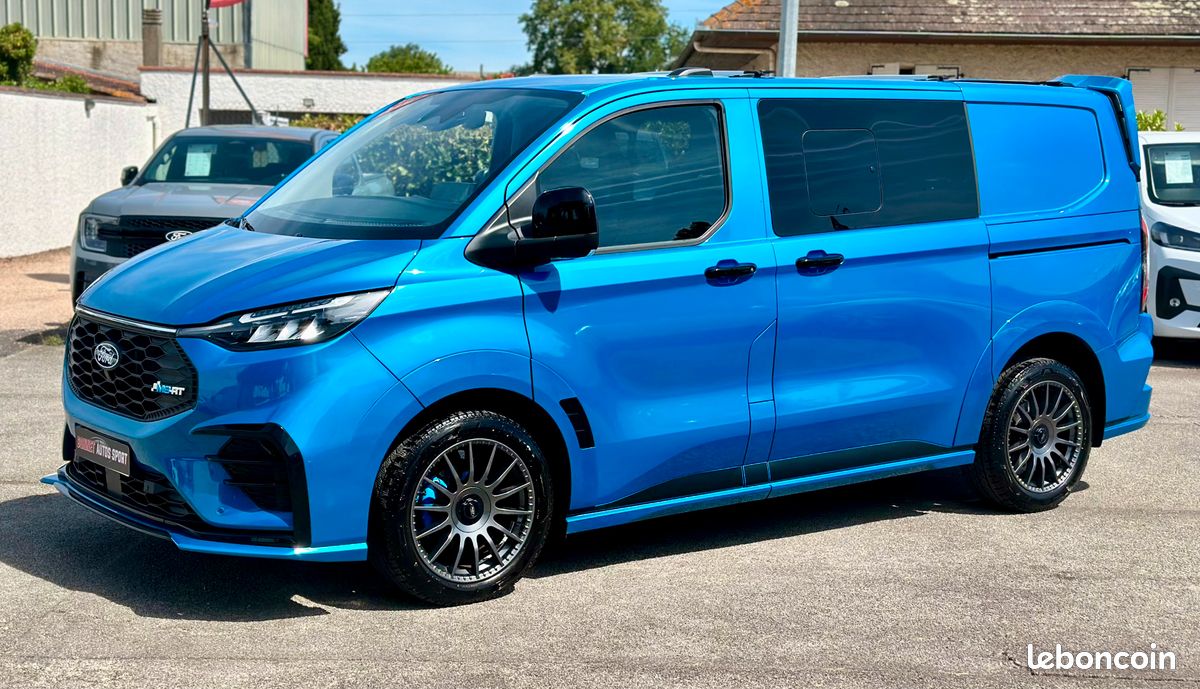 Ford Transit Custom MS-RT 2,0 ECOBLUE 170CV BVA L1 H1 CABINE APPROFONDIE GPS CARPLAY + CAMERA + ATTELAGE + DOUBLES PORTES (image 1)