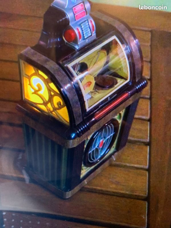 Figurine Présentoir Wurlitzer Jukebox 28 Cm - Déco Vintage Cinéma Ou Bar