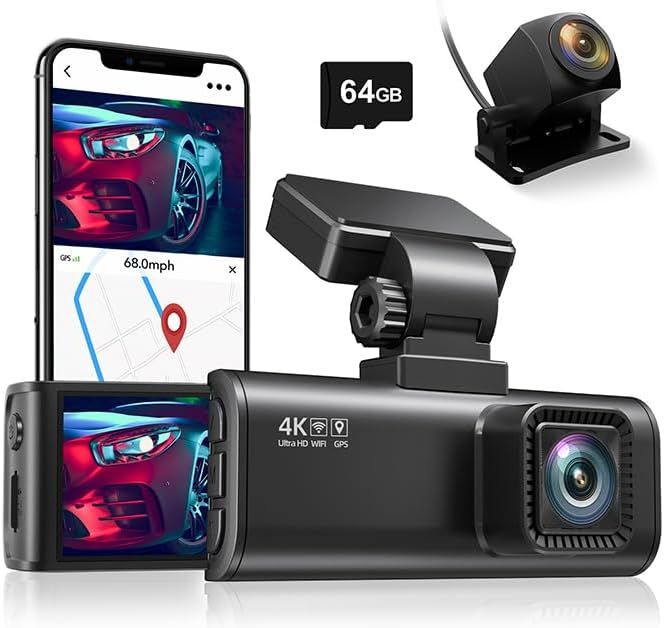 Dash cam camera de securite voiture avant arriere qualite 4k avec carte sd  valeur plus de 169 euros / voir les photos ci-jointes neuf dans son  emballage - Équipement auto