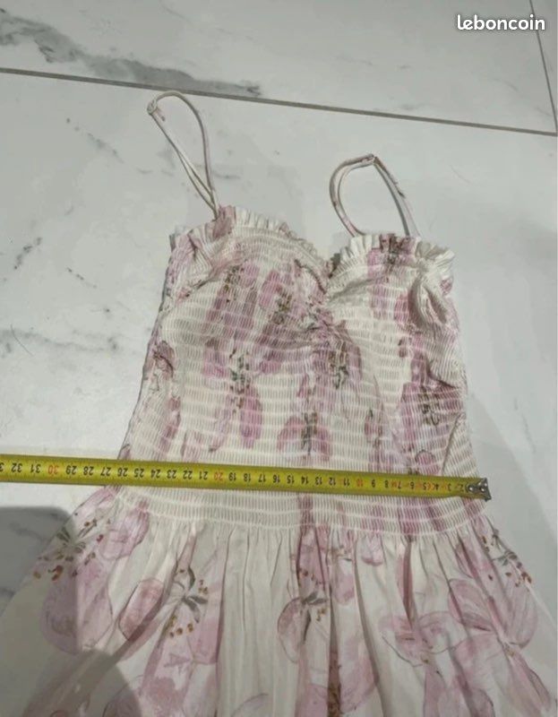 Robe Moulante H&M - Taille S - Gris - Occasion Très Bon État
