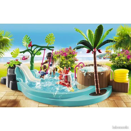 Playmobil 70609 Family Fun Parc aquatique avec toboggans pas cher