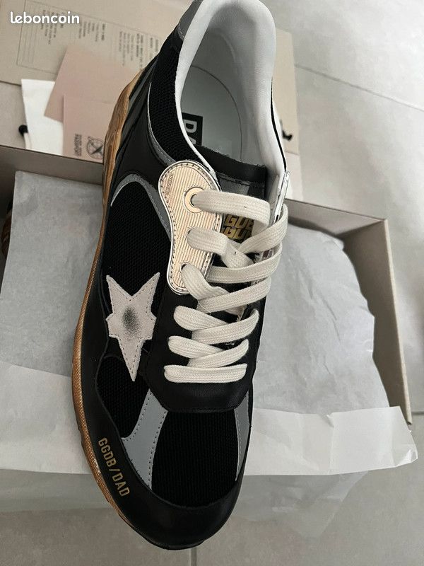 Dad Golden Goose Noir Et Argent Golden Goose Dad-Star Noir Taille:44