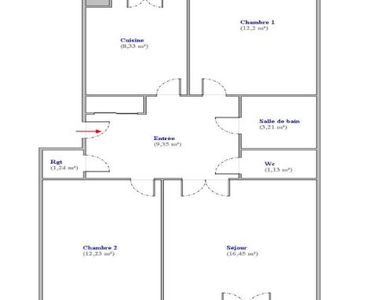 Appartement 260 000 € - 64 m²