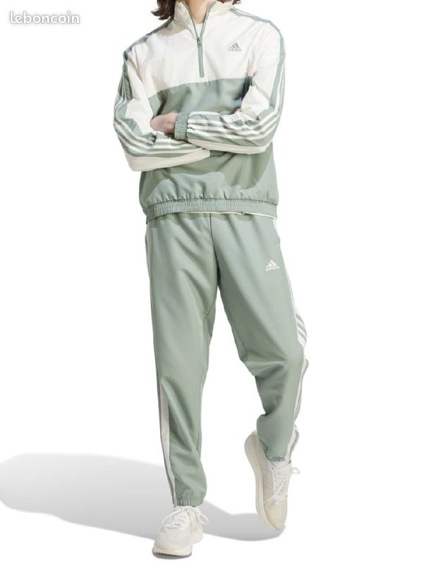 Survêtement adidas vert clair et écru XXL neuf (image 3)