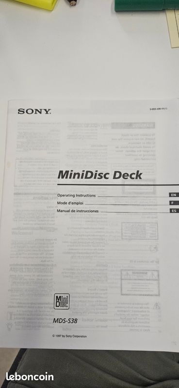 Notice minidisc sony (image 1)