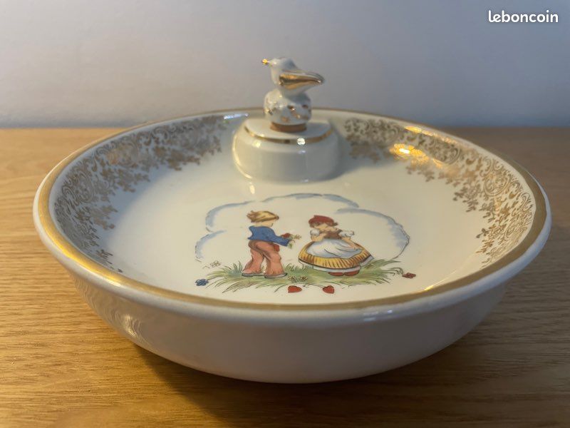 Belle Assiette Chauffante Porcelaine Limoges Années 1950 (image 2)