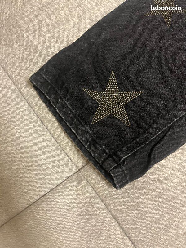 Pantalon Jean Fille Zara - Taille 128 (environ 8 Ans) - Occasion Très Bon état (petit Trou)