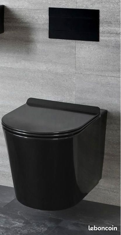 Wc Suspendu Lunette De Toilette En Anglais WC Noir Suspendu Style