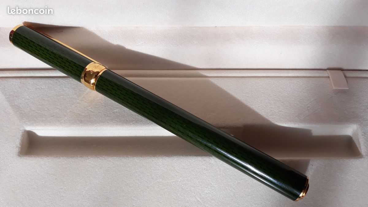 Stylo Plume S.T. Dupont Laque De Chine Marron Vert Irisé - Occasion, Prestige