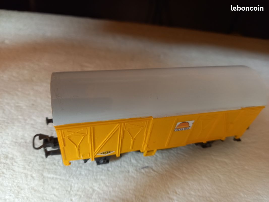 Wagon Couvert Jaune KLEINBAHN Échelle HO (1/87) - Modèle Anniversaire 25 Ans HO - Occasion
