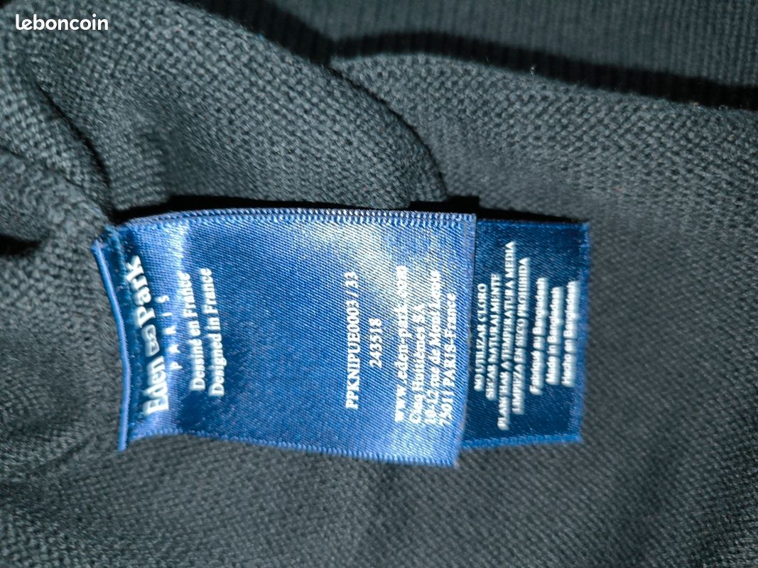 Pull Eden Park noir – Taille L – Très bon état – 100% coton (image 5)