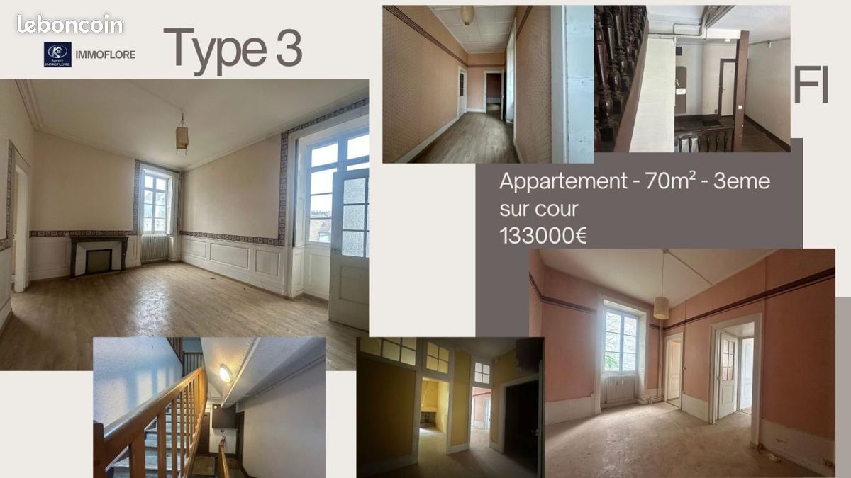 Appartement 3 pièces 70 m² · à Besançon · 70 m² · 133 000 €