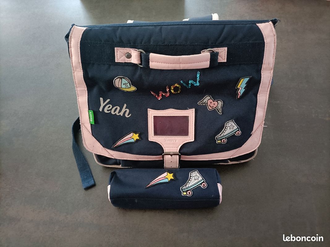 Cartable Tann's 38 cm avec trousse assortie Accessoires Bagagerie