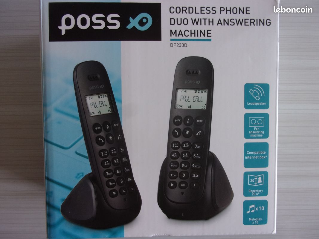 Téléphone duo sans fil avec répondeur (image 1)
