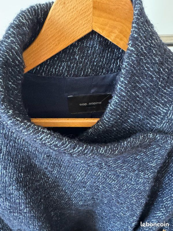 Pull Cop Copine Jaures, Taille M (38fr), Bleu Marine, Laine Et Acrylique, Col Rond
