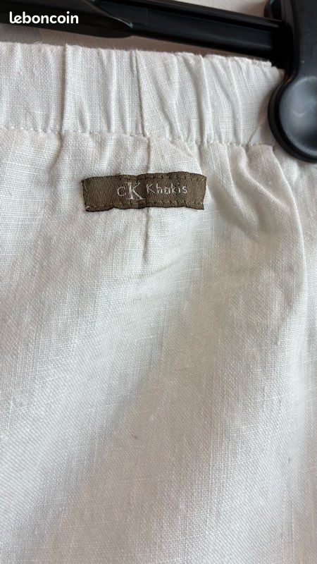 Pantalon léger blanc été femme CK (image 10)