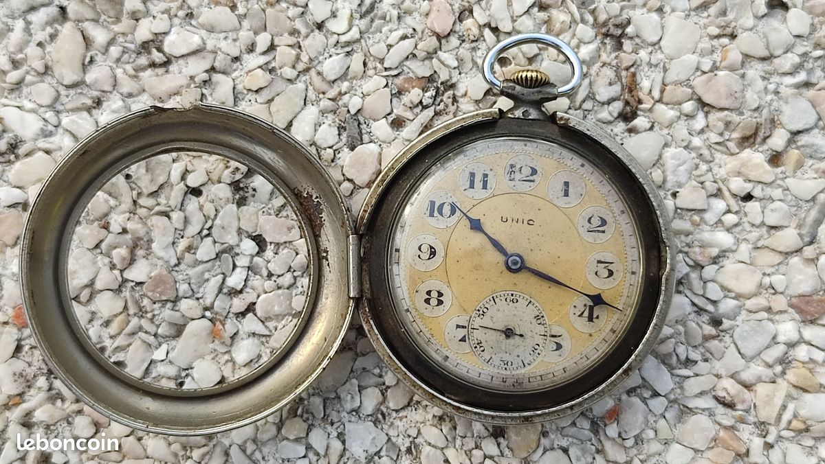Montre De Gousset Chronomètre Vintage - Spiral Bréguet - En Acier - Fonctionne Mais à Nettoyer
