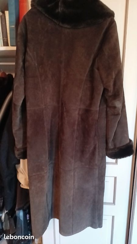 Manteau croute de cuir et fourrure (image 5)