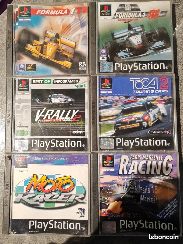 Ensemble jeux PS1 sport mécanique (image 1)
