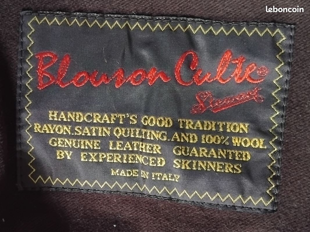 Blouson cuir véritable italien Stewart – style biker – très bon état (image 6)