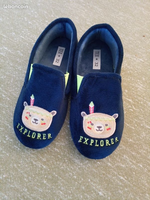 Leboncoin Chaussons Garcon 32 Beebs Pantoufle Taille 23 Chausson - Main Image