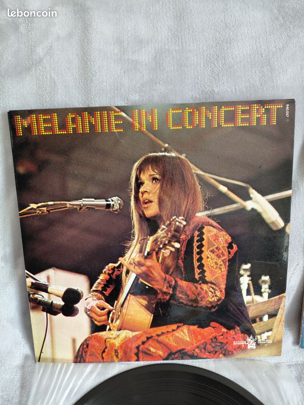 Lot 2 vinyle 33t Mélanie Best of disque couleur 1979 + In concert 1970 Très bon état (image 7)