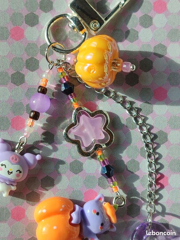 Porte clé en perles Kuromi d'Halloween (image 3)