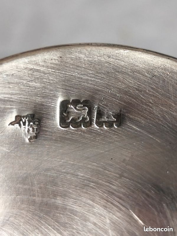 Ancien Fermoir De Sac à Main En Argent Sterling 925, Années 1900 Londres, Gris
