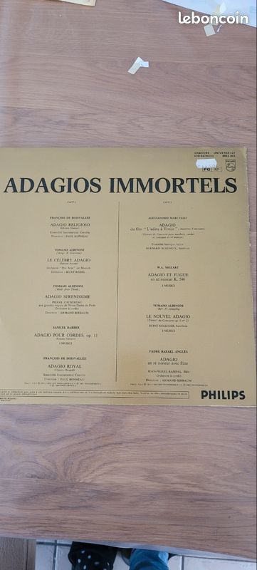 Vinyle 33t adagios immortels (image 2)