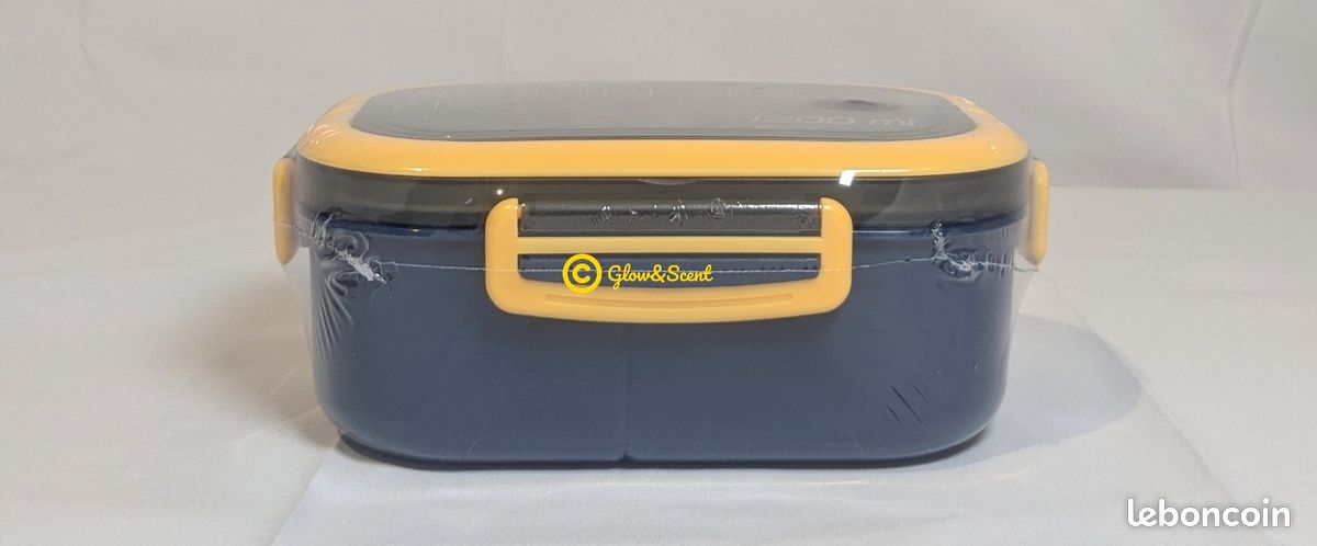 Boîte Bento Anti-Fuites - 2 Étages - Bleu & Jaune 💛💙 (image 2)