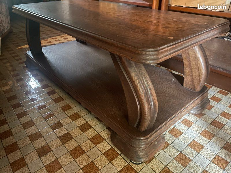 Table basse bois massif (image 1)