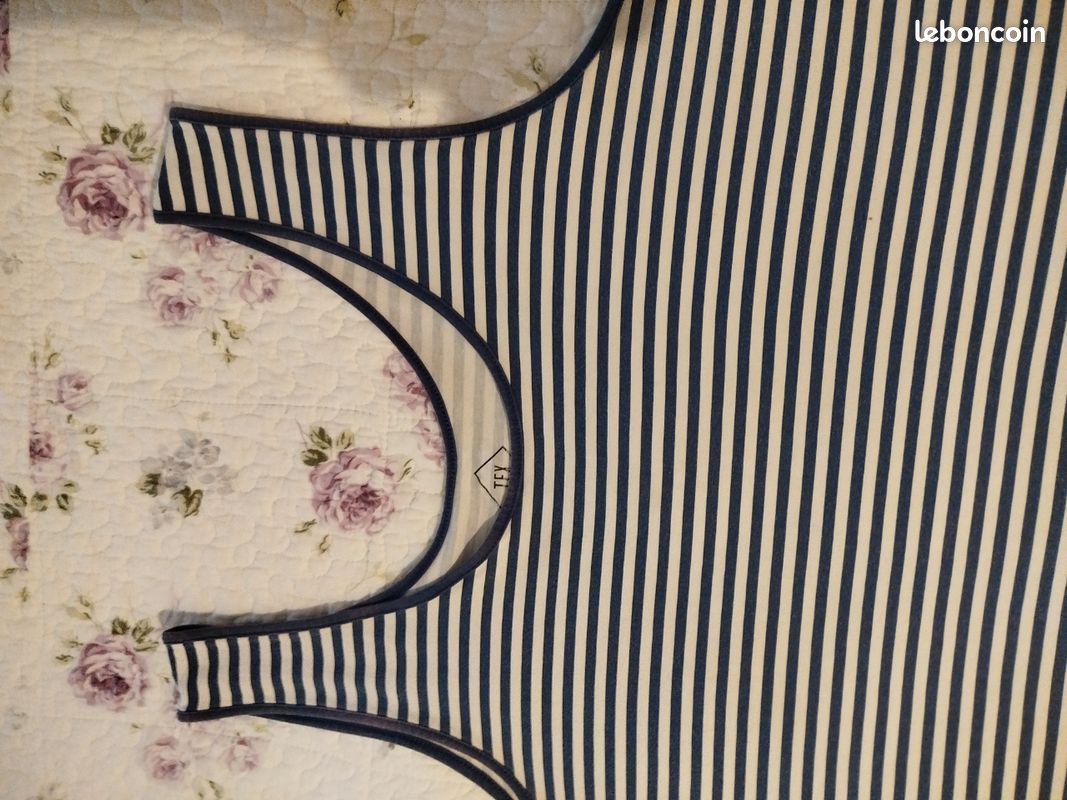 Vends robe rayée bleu (image 2)